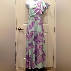 Fun dress light green/lilac flowers